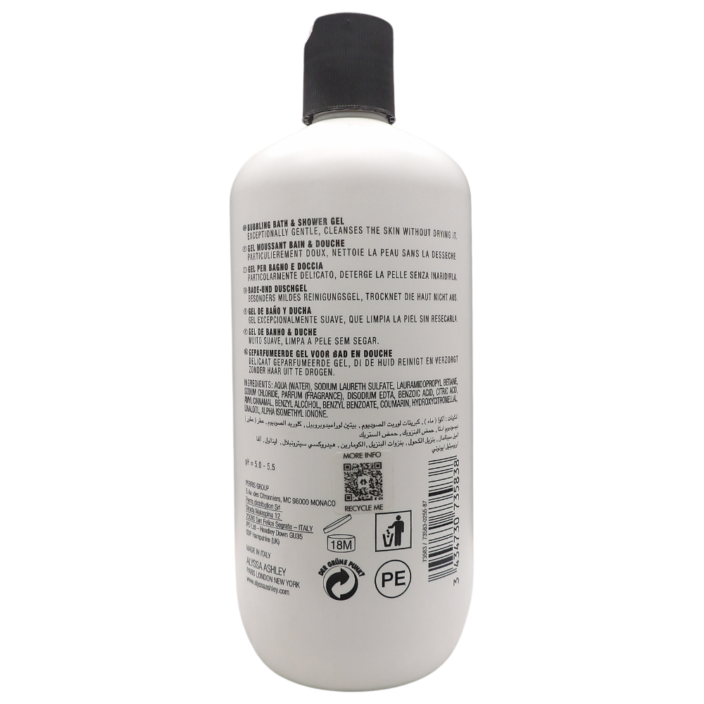 ALYSSA Ashley Musk Gel Bagno Doccia Idratante e Profumato, particolarmente delicato, 500 ml