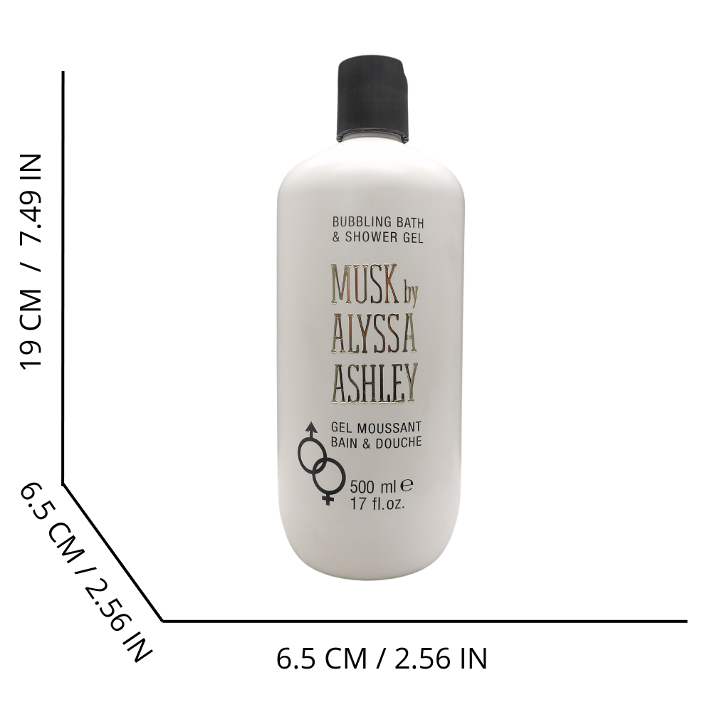 ALYSSA Ashley Musk Gel Bagno Doccia Idratante e Profumato, particolarmente delicato, 500 ml