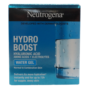 NEUTROGENA, Hydro Boost Acqua Gel, Crema idratante viso in gel leggero a base acqua, Crema viso Acido Ialuronico per un'idratazione intensa, Ideale per pelle mista e sensibile, 50 ml