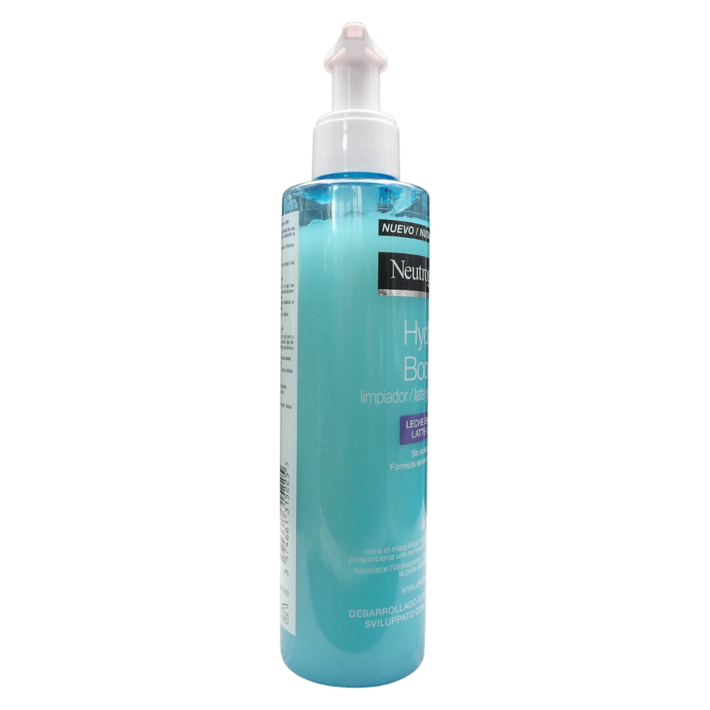 NEUTROGENA, Hydro Boost Latte Gel Detergente Viso, Detergente schiumogeno viso con Acido Ialuronico e agenti idratanti, Latte detergente viso con azione struccante, 200 ml