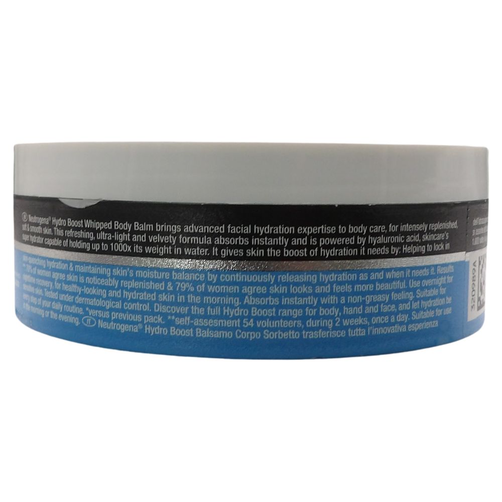 NEUTROGENA, Hydro Boost Balsamo Corpo Sorbetto, Crema idratante corpo dalla texture ultra-leggera arricchita con Acido Ialuronico nutriente, pelle secca e sensibile, 200 ml