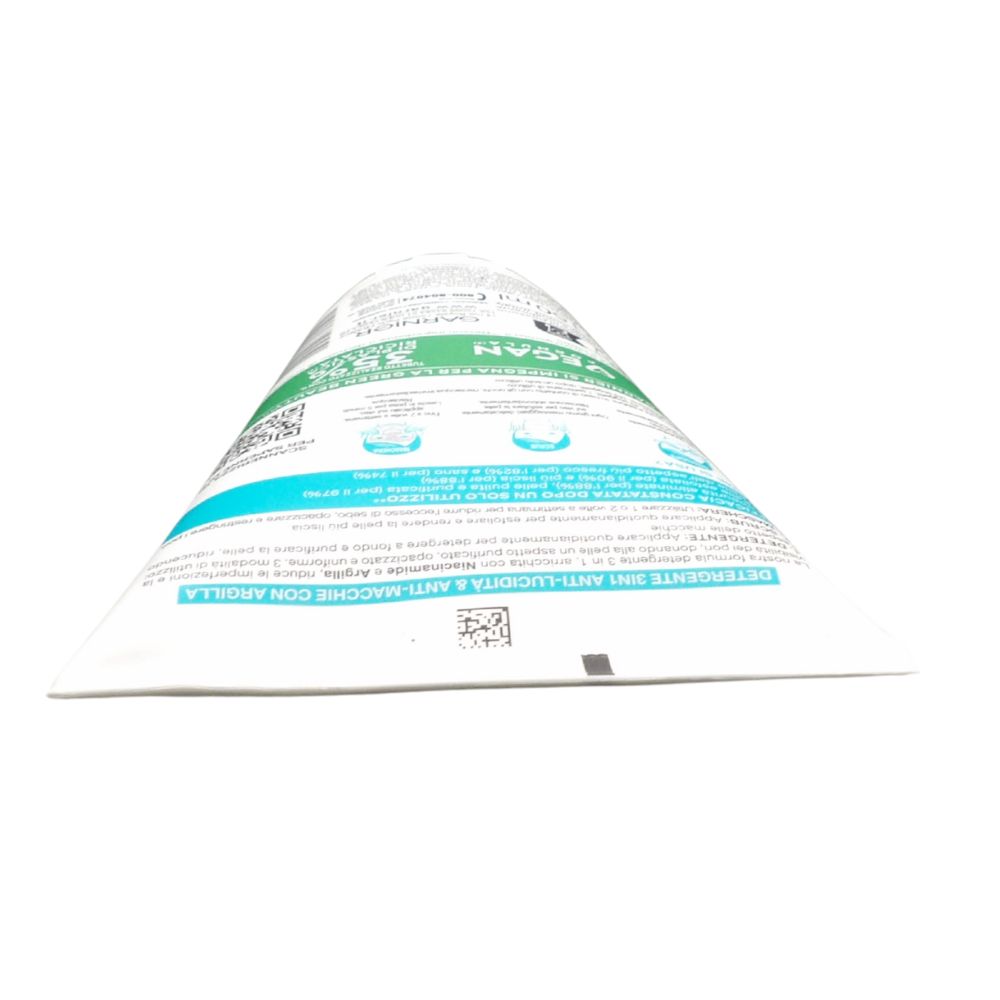 GARNIER Maschera 3in1 Argilla, Per Pelli Miste e Con Imperfezioni, Effetto Purificante e Anti-Brufoli, Impurità Rimosse e Pelle Uniforme, Con Argilla e Acido Salicilico, Pure Active, 150 ml