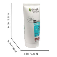 GARNIER Maschera 3in1 Argilla, Per Pelli Miste e Con Imperfezioni, Effetto Purificante e Anti-Brufoli, Impurità Rimosse e Pelle Uniforme, Con Argilla e Acido Salicilico, Pure Active, 150 ml