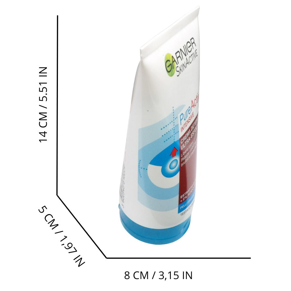 GARNIER Pure Active Intensive Detergente Esfoliante Anti Brufoli 150ml