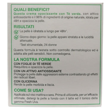 GARNIER Crema Viso Idratante Opacizzante SkinActive, Ottima per Pelli Miste o Grasse, Arricchita con The Verde, 50 ml