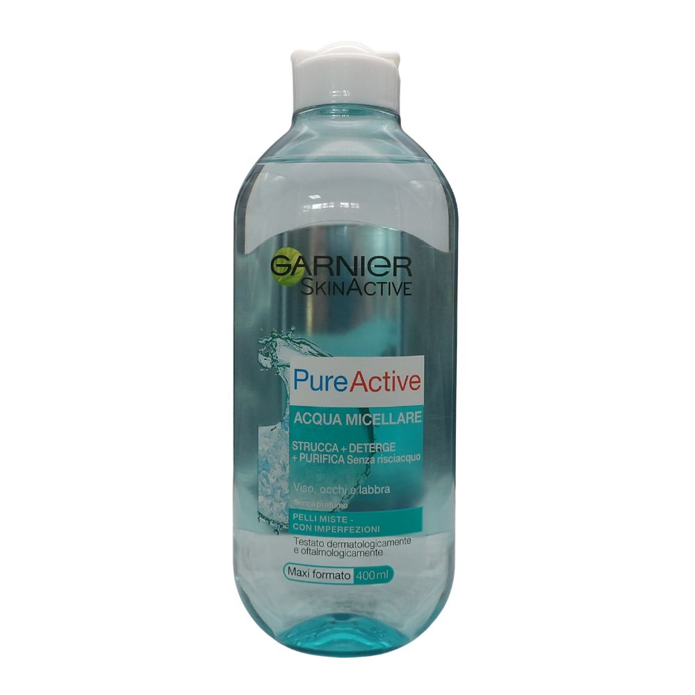 GARNIER Skin Active Pure Acqua Micellare Viso Pelli Miste Maxi Formato 400ml
