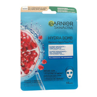 GARNIER SkinActive Hydra Bomb Maschera Viso in Tessuto Super Idratante e Rimpolpante con Melograno e Acido Ialuronico