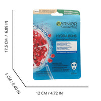GARNIER SkinActive Hydra Bomb Maschera Viso in Tessuto Super Idratante e Rimpolpante con Melograno e Acido Ialuronico