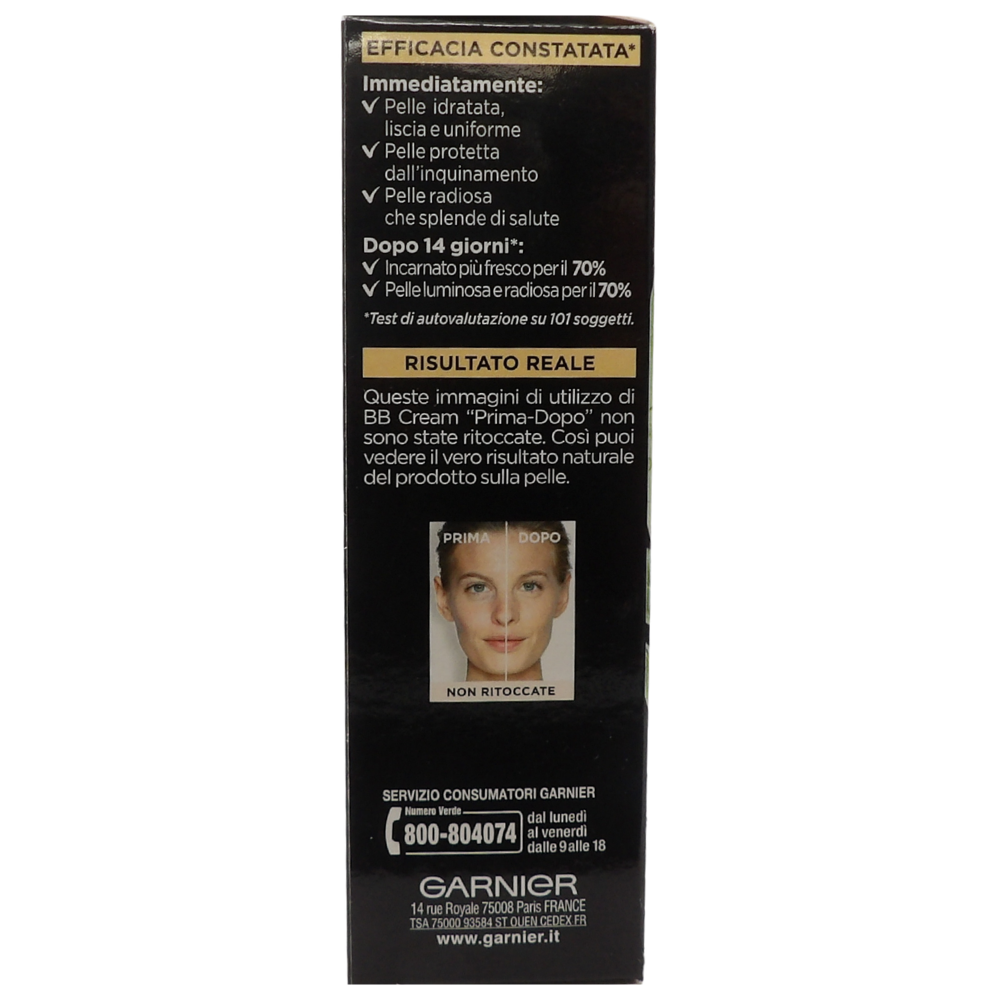 GARNIER BB Cream Natural Crema Idratante Tutto in 1, Arricchita con Pigmenti Naturali e Tè Verde, 50ml