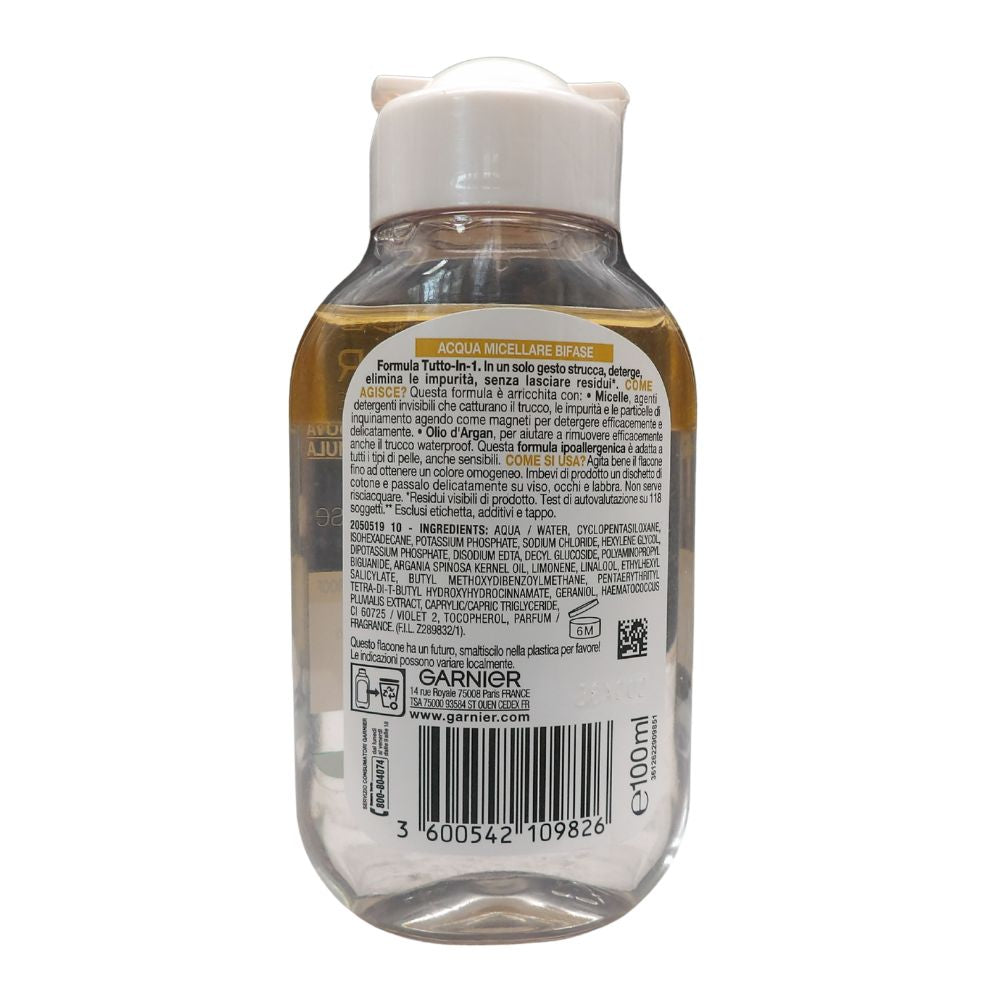 GARNIER acqua micellare detergente bifase olio di argan 100ml