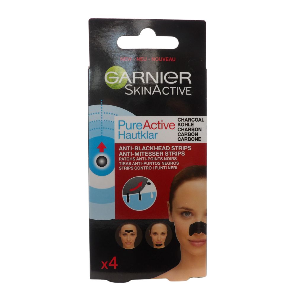 GARNIER Viso Pure Active Charcoal Contro Punti Neri, 4 Strisce