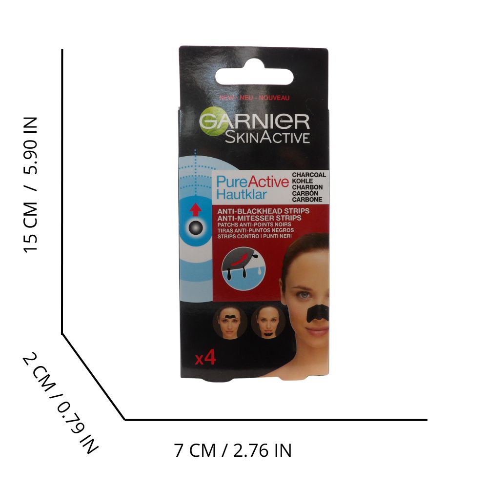 GARNIER Viso Pure Active Charcoal Contro Punti Neri, 4 Strisce