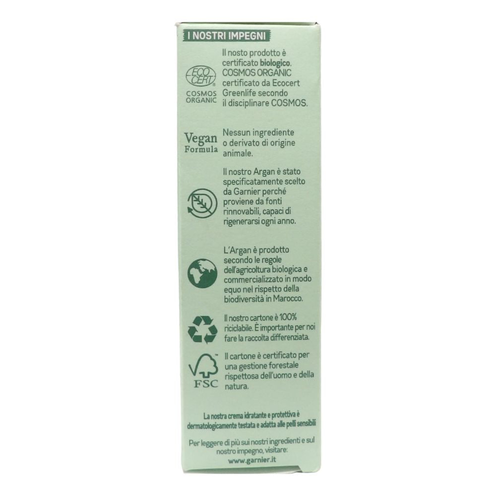 GARNIER Bio Crema Multiuso Riparatrice Naturale, Formula con Argan Idratante e Nutriente, Burro Karité Biologico, per Zone Secche o Screpolate, Adatta a Pelli Sensibili, 50ml