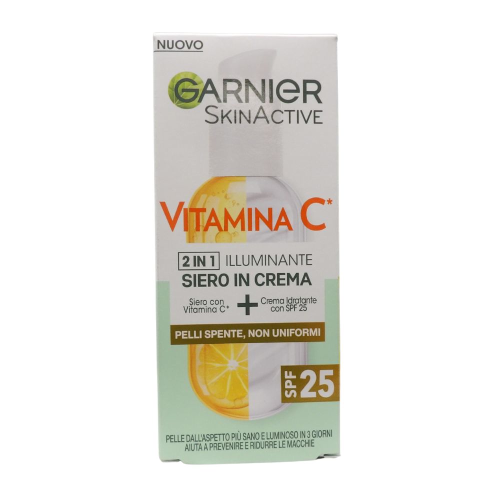 GARNIER Siero In Crema Viso Illuminante Con Vitamina C Idratante Garnier Skin Active 50ml