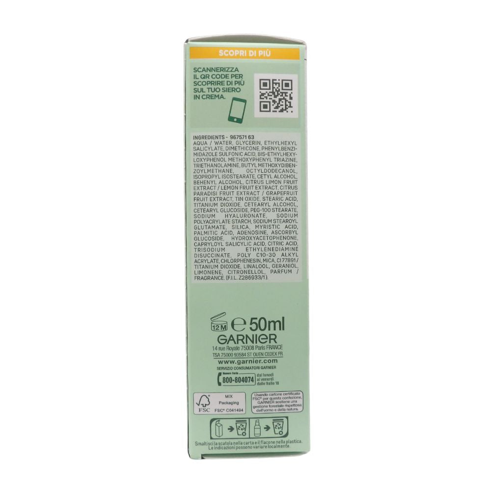 GARNIER Siero In Crema Viso Illuminante Con Vitamina C Idratante Garnier Skin Active 50ml