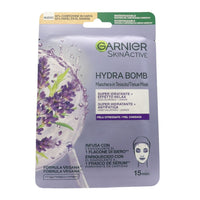 GARNIER Maschera in Tessuto HYDRA BOMB, Super Idratante ed Effetto Relax, Con Acido Ialuronico e Lavanda, Per Pelli Stressate - 28 gr
