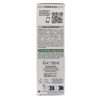 GARNIER PureActive Siero Viso Anti-Imperfezioni con Carbone Niacinamide AHA BHA Trattamento Brufoli Punti Neri Segni Rossori Formula Leggera Opacizzante Uniformante Senza Residui, 30ml