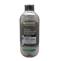 GARNIER  SkinActive Acqua Micellare Gel Purificante con Carbone, Detelrgente e Opacizzante, Per Tutti i Tipi di Pelle, Senza Risciacquo, Formula Vegana, 400 ml