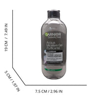 GARNIER  SkinActive Acqua Micellare Gel Purificante con Carbone, Detelrgente e Opacizzante, Per Tutti i Tipi di Pelle, Senza Risciacquo, Formula Vegana, 400 ml