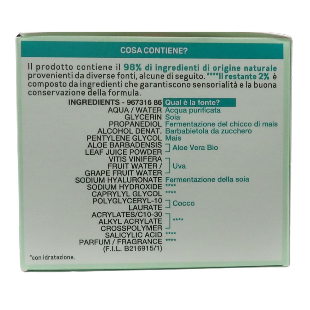 GARNIER Crema Gel Giorno, Per Pelli Normali, Azione Lenitiva, Arricchita con Acido Ialuronico, Aloe Vera e Glicerina, Pelle Idratata fino a 48h, Hyaluronic Aloe, 50 ml