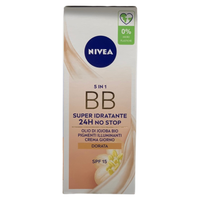 NIVEA ESSENTIALS BB Cream Super-Idratante 24H No Stop 50 ml, Crema Giorno SPF15 Uniformante, Crema viso Pigmentata, Crema Idratante con Olio di Jojoba Bio e Minerali