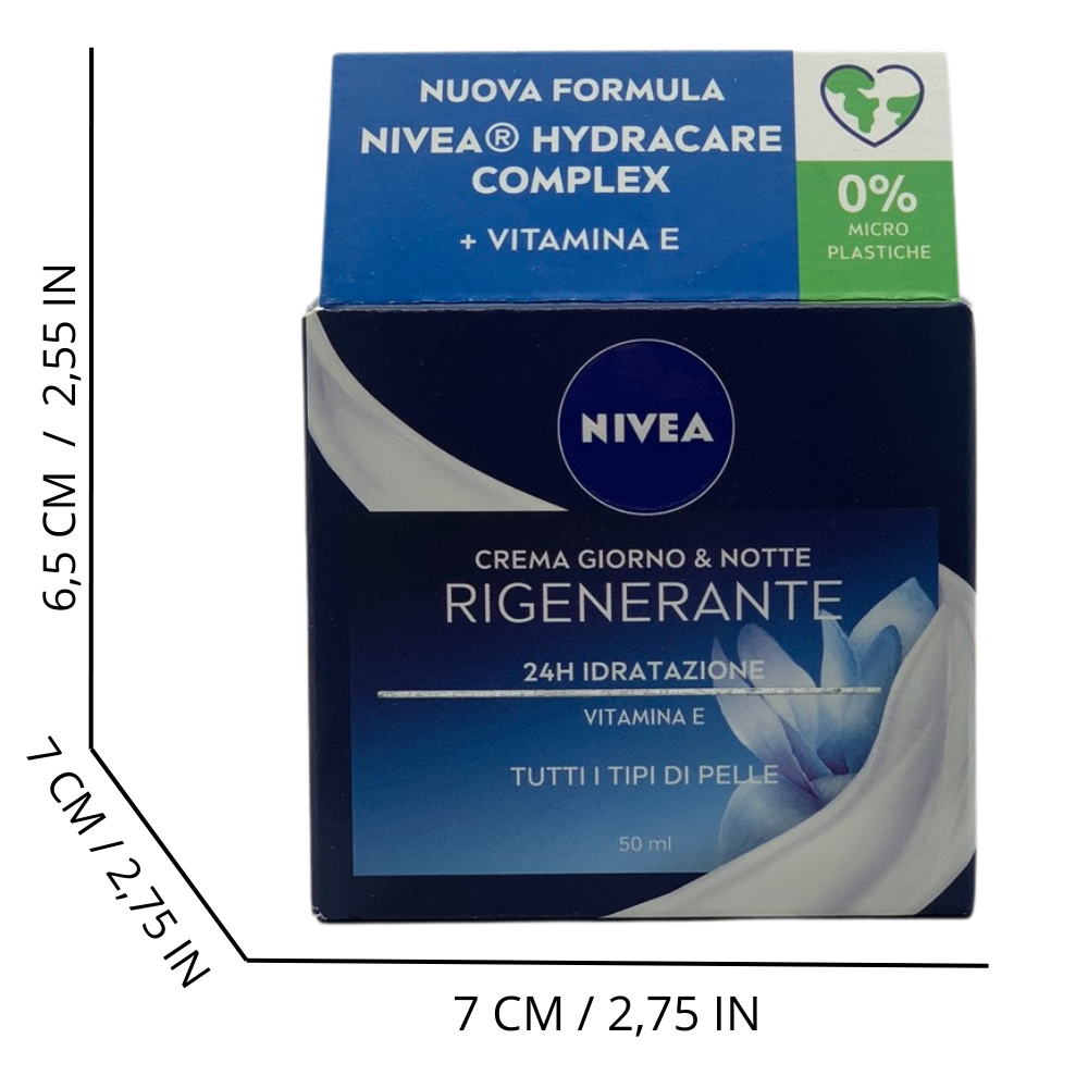 Nivea Crema Giorno & Notte Rigenerante 24H Idratazione, 50ml