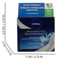 Nivea Crema Giorno & Notte Rigenerante 24H Idratazione, 50ml