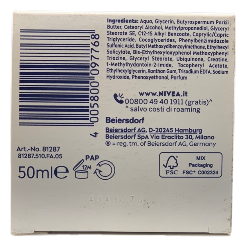 NIVEA Q10 POWER Crema Giorno Anti-Rughe Rassodante SPF15 50 ml, Crema Viso anti-età per 24 ore di idratazione, Crema antirughe arricchita con Creatina e Coenzima Q10