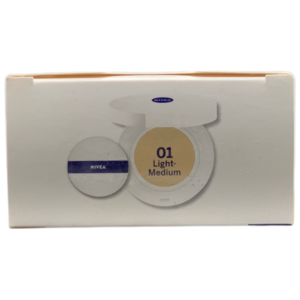 NIVEAFondotinta Q10plus, SPF15, Anti-Age, 3in1 Skin Care CUSHION, 24h Di Idratazione. N°01 Light-Medium 15g