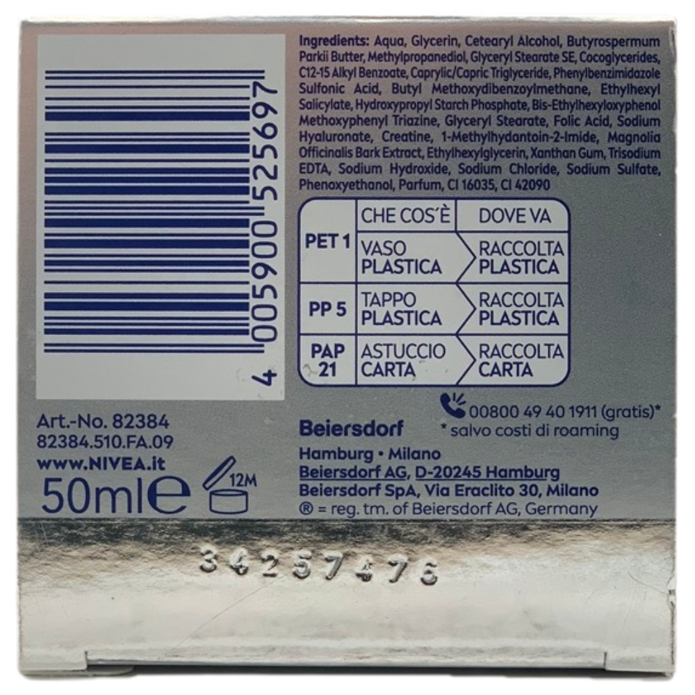 NIVEA Hyaluron Cellular Filler Rassodante Crema Giorno Viso Antirughe - 50 ml