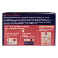 NIVEA CELLULAR EXPERT LIFT Crema Notte Anti-età Multidimensionale 50 ml, Crema viso notte con Bakuchiol Puro e 2 tipi di Acido Ialuronico, Crema antirughe da notte