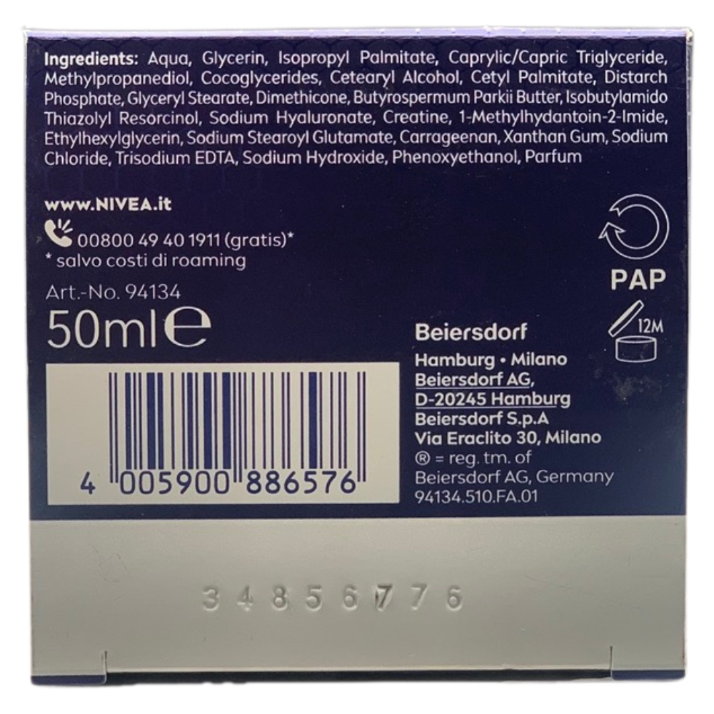 NIVEA Luminous630 Anti-Macchie Crema Notte Rigenerante 50 ml, Crema viso antirughe e antimacchia con Acido Ialuronico e Thiamidol brevettato, Efficiacia antimacchie viso per una pelle rinnovata
