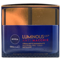 NIVEA Luminous630 Anti-Macchie Crema Notte Rigenerante 50 ml, Crema viso antirughe e antimacchia con Acido Ialuronico e Thiamidol brevettato, Efficiacia antimacchie viso per una pelle rinnovata