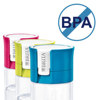 Brita Fill&Go Bottle Filtr Pink Bottiglia per filtrare l'acqua Rosa, Trasparente