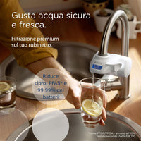 BRITA Filtro acqua rubinetto ON TAP V-MF (600L) - Riduce cloro, PFAS, 99,99% di batteri, microparticelle e metalli - per acqua buona e sicura da bere