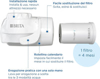 BRITA ON TAP V include 1 x filtro acqua rubinetto V (4 mesi) - riduce cloro, PFAS, piccole particelle e metalli - indicatore durata filtro manuale