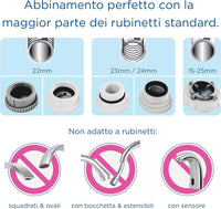 BRITA ON TAP V include 1 x filtro acqua rubinetto V (4 mesi) - riduce cloro, PFAS, piccole particelle e metalli - indicatore durata filtro manuale