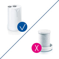 BRITA ON TAP V include 1 x filtro acqua rubinetto V (4 mesi) - riduce cloro, PFAS, piccole particelle e metalli - indicatore durata filtro manuale