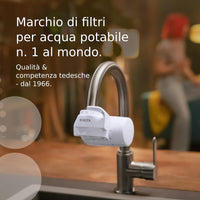 BRITA ON TAP V include 1 x filtro acqua rubinetto V (4 mesi) - riduce cloro, PFAS, piccole particelle e metalli - indicatore durata filtro manuale