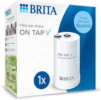 BRITA Filtro acqua rubinetto ON TAP V (4 mesi) - Riduce cloro, PFAS, piccole particelle e metalli - per acqua buona da bere