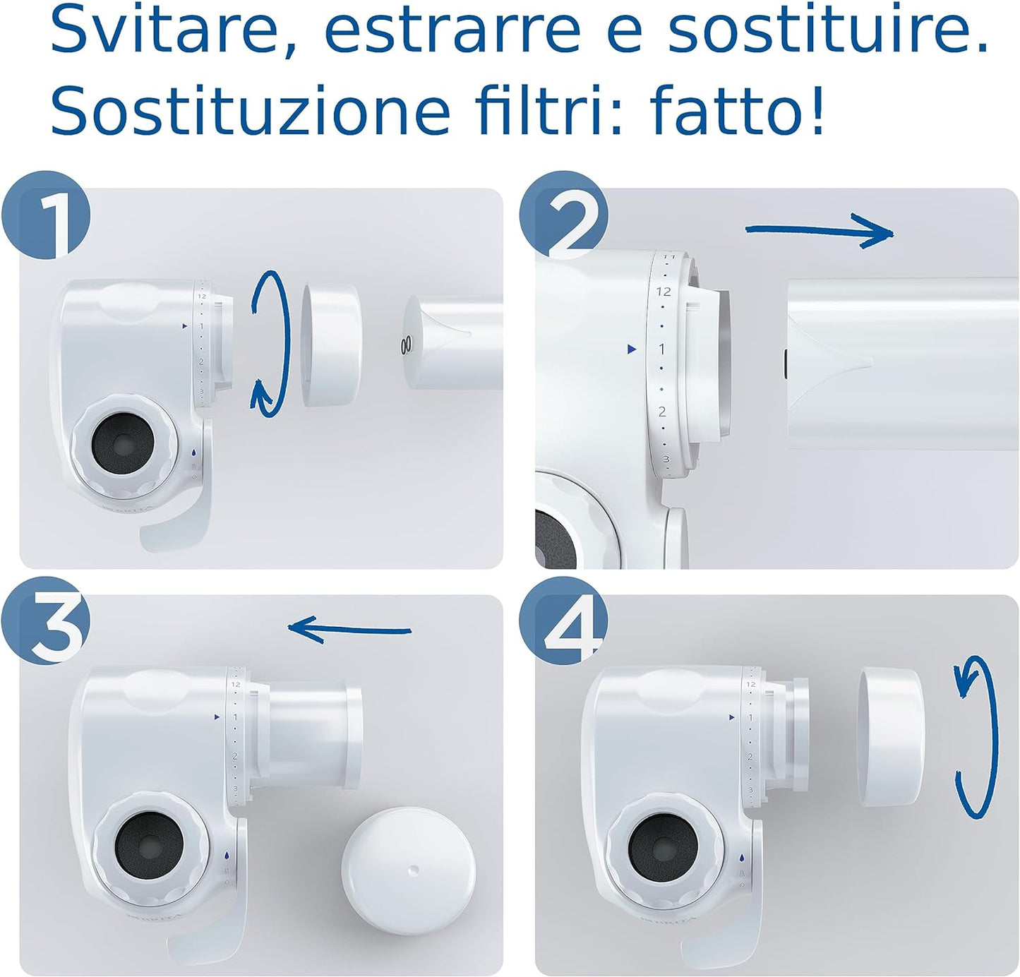 BRITA Filtro acqua rubinetto ON TAP V (4 mesi) - Riduce cloro, PFAS, piccole particelle e metalli - per acqua buona da bere