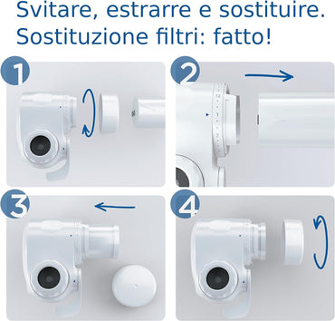 BRITA Filtro acqua rubinetto ON TAP V (4 mesi) - Riduce cloro, PFAS, piccole particelle e metalli - per acqua buona da bere