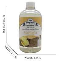 LA BRIANTINA Ricarica Per Diffusore Catalitico, Profumazioni Di Qualità Adatte a Qualunque Lampada Catalitica 500ml (VANIGLIA)