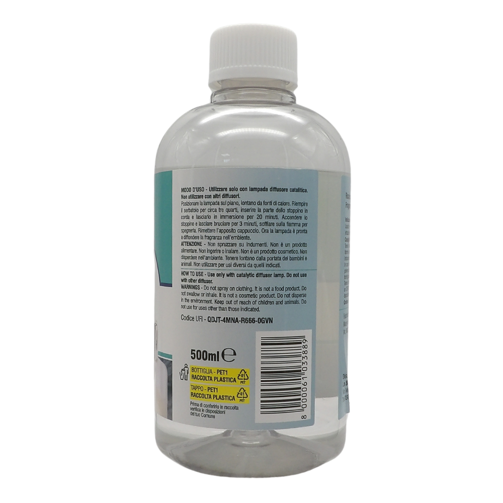LA BRIANTINA Ricarica Per Diffusore Catalitico, Profumazioni Di Qualità Adatte a Qualunque Lampada Catalitica 500ml (BREZZA MARINA)