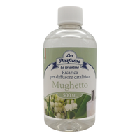 LA BRIANTINA Ricarica Per Diffusore Catalitico, Profumazioni Di Qualità Adatte a Qualunque Lampada Catalitica 500ml (MUGHETTO)