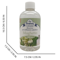 LA BRIANTINA Ricarica Per Diffusore Catalitico, Profumazioni Di Qualità Adatte a Qualunque Lampada Catalitica 500ml (MUGHETTO)