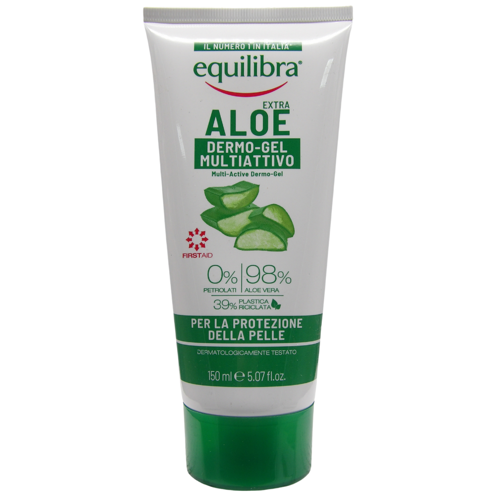 EQUILIBRA Dermo-Gel Multiattivo ALOE, Per La Protezione Della Pelle, Dona Sollievo Alla Pelle In Tutti i Casi Di Disquilibrio e Fastidio Cutaneo. 98% Aloe Vera 150ml