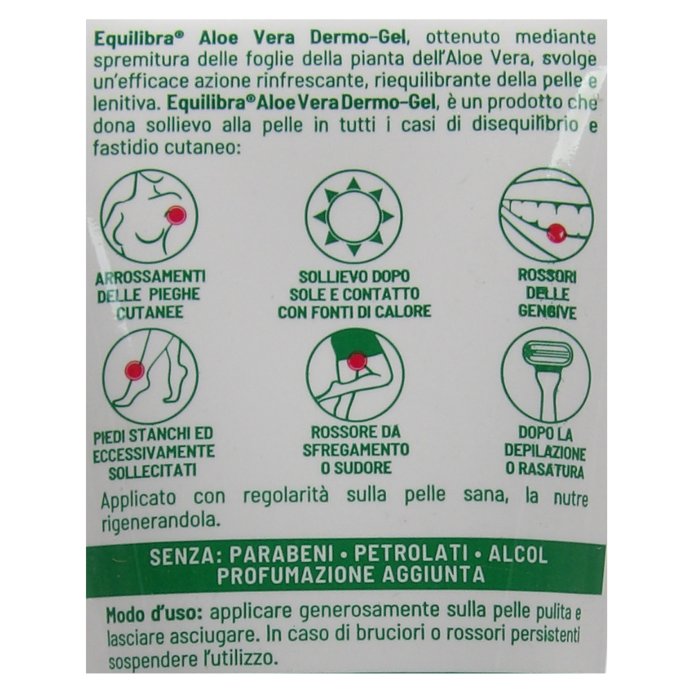 EQUILIBRA Dermo-Gel Multiattivo ALOE, Per La Protezione Della Pelle, Dona Sollievo Alla Pelle In Tutti i Casi Di Disquilibrio e Fastidio Cutaneo. 98% Aloe Vera 150ml