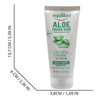 EQUILIBRA Crema Viso Aloe IDRATANTE Sensitive. Priva Di Profumazione Aggiunta, Si Assorbe Rapidamente Senza Ungere 75ml