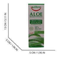 EQUILIBRA Crema Viso ALOE Anti-Aging, Texture Morbida e Setosa Che Si Assorbe Perfettamente, Senza Ungere. Utile Nella Prevenzione e Trattamento Delle Rughe 50ml